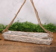 kwietnik wiklinowy kosz wiszący na kwiaty balkon taras boho