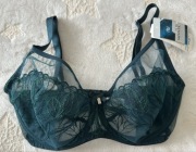 Biustonosz Nipplex zielony koronkowy elegancki nowy z metką
