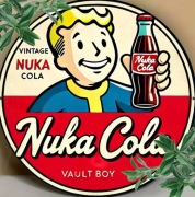 Vintage znak drewniany Nuka Cola 7,8x7,8 cala dekoracja do domu i baru