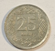 543. Moneta Turcja 25 kuruszy 2011 rok  
