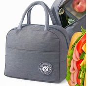 torba termiczna lunch śniadaniówka na śniadanie piknik izolowana szara
