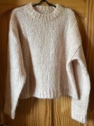 H&M BLEND  sweter /M/ wełna moher blady róż