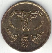 Cypr 5 centów cents 1988 22 mm nr 1