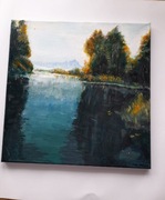 Jezioro. Akryl na płótnie