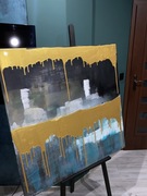 Obraz abstrakcja nowoczesna ręcznie malowany 