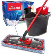 Vileda mop płaski Ultramax Microfibre + Cotton WIADRO TELESKOPOWY KIJ