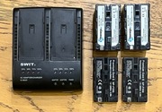 Podwójna ładowarka SWIT S-3602F + 4 baterie