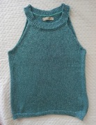 Bluzka turkusowa ze srebrną nitką