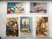 Kartki pocztowe  początki PRL-u lata 40 XX w 5 szt