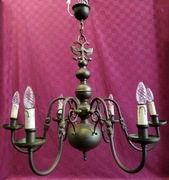 żyrandol mosiężny 78cm lampa wisząca sufitowa