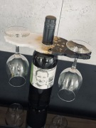 Nakładka na butelkę do wina i dwa kieliszki