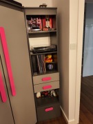 Zestaw mebli dziecięcych szary/róż