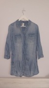 H&M Dżinsowa sukienka denim przed kolano