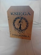 Księga małżeńska drewniana otwierana