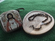 Różaniec ręcznie robiony z tygrysiego oka