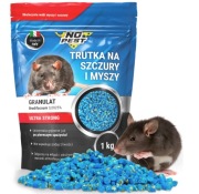 TRUTKA NA SZCZURY I MYSZY GRANULAT BRODIFAKUM NO PEST 1KG BARDZO SILNA