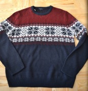 10* Peacocks  norweski Świąteczny sweter wzorki L