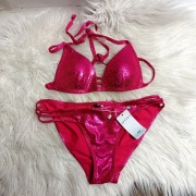 jette strój kąpielowy bikini różowy błyszczący 32a nowy z metką premium lux