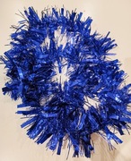 Niebieski łańcuch choinkowy - girlanda świąteczna 140 cm