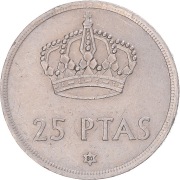 25 PTAS Z 1975 ROKU Z KRÓLEM JUAN CARLOS