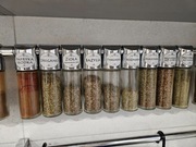 POJEMNIKI NA PRZYPRAWY CHROM ORGANIZER KUCHENNY SOLIDNY PRAKTYCZNY 5 SZTUK