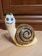 Dekoracja domowa Ślimak z cekinami Figurka Rękodzieło 