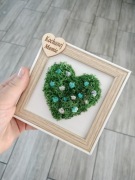 Ramka serce chrobotek Dzień Matki 