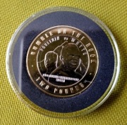 GIBRALTAR 2021 2 FUNTY bimetal Bokserzy jedyna UNC