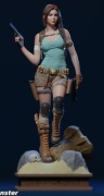Figurka druk 3D żywica "  Lara Croft - F282 "- 120 mm
