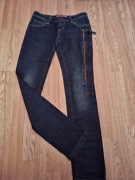Spodnie jeans rurki Bershka BSK roz.36 ozdobny suwak na nogawce
