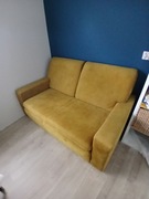 Kanapa Sofa dwuosobowa żółta rozkładana Monty Agata meble 157*94