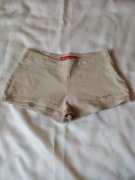 Bawełniane spodenki krótkie marki AMAZON w rozmiarze 36. Kolor beżowy,