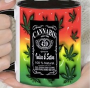 Kubek ceramiczny na kawę Cannabis Indica&Sativa