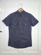 Bawełniana męska koszula z krótkim rękawem w paski