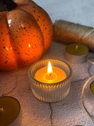 Świeczka tealight x8 wosk pszczeli podgrzewacze rękodzieło Pasieka u Robaka