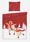 Pościel Home&you świąteczna 160x200 komplet pościeli na święta czerwona