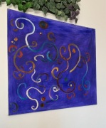 Obraz abstrakcja 90 x80 dyzy malowany na płótni farbami olejnymi akrylowymi