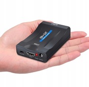ADAPTER KONWERTER HDMI DO SCART PRZEJŚCIÓWKA SYGNALU EUROZŁĄCZE AV EURO FHD
