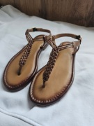 Sandały Japonki Vivance Brązowe Plecione 37 Nowe Długość Wkładki 23 cm