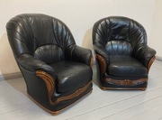 2 ELEGANCKIE FOTELE  SKÓRA NATURALNA STAN BDB TRANSPORT CAŁA POLSKA 