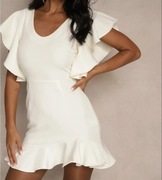 Sukienka Elegancka Kremowa