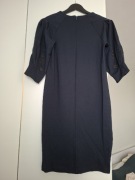 Elegancka sukienka wizytowa prosta z ozdobnym rękawami H&M roz. XS