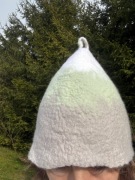 Czapka do Sauny z Wełny Merynosa | Ręcznie Filcowana Sauna Hat | Handmade