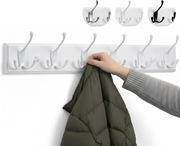 Wieszak na ubrania wiszący drewno LARHN biały