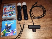 2x controller move motion + kamerka + 2gry ps3 PlayStation 3 różdżka patyk
