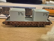 PIKO H0 WAGON PLATFORMA Z KONTENERAMI STAN FABRYCZNY