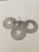 Zestaw szablonów do cappuccino Tchibo metalowe