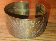 Mosiężne Bransoleta wykonana ręcznie. Vintage PRL