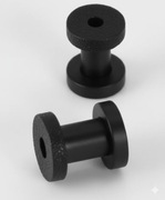 BOOM 2szt Tunele do Uszu Stal Chirurg Czarne 6mm Skręcane z Podwójnym 