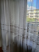 Firanka 250cm x 240 po zmarszczeniu gładka wzór na dole 